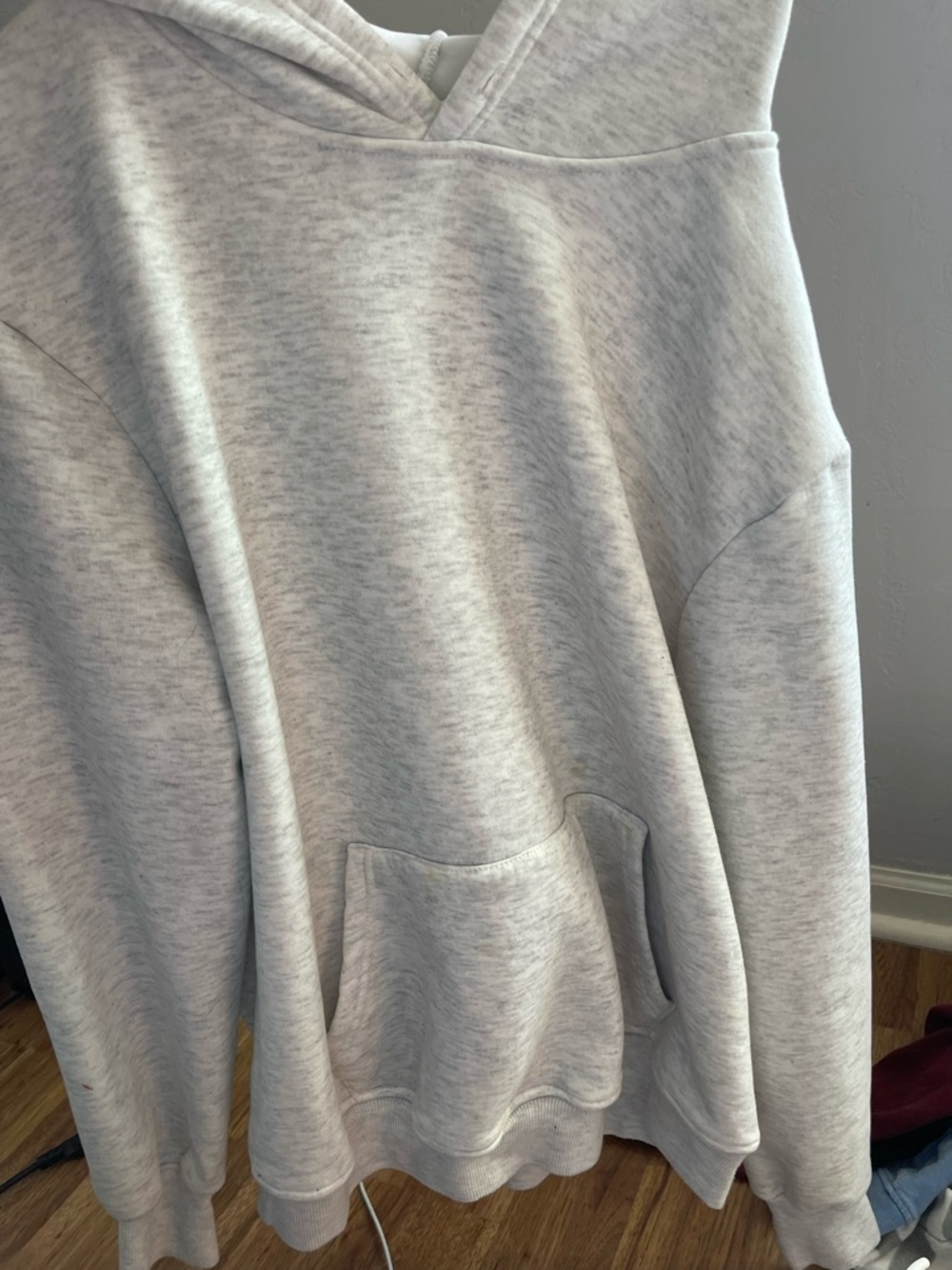 Cozy Light Heather Gray Pullover Hoodie